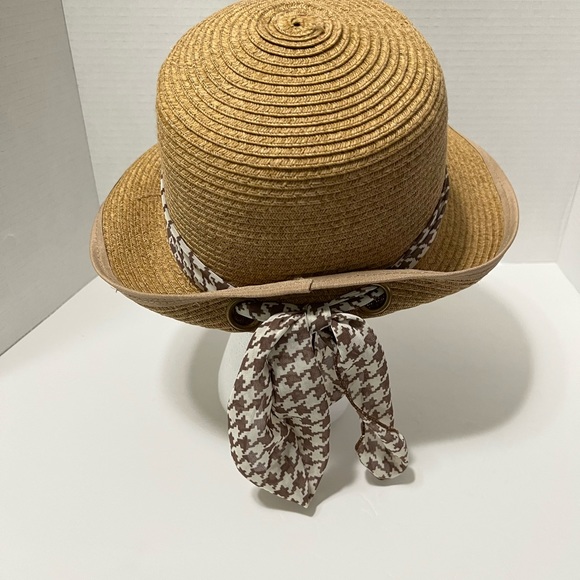 Kestral summer hat tan with Ribbon NWOT excellent condition - Picture 5 of 8